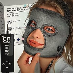 Electric Face Heating Pad Mask in Gray
